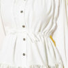 Lace Ruffled Waist Tunic Shirt White - Imagen 4