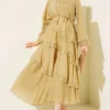 Lace Asymmetric Layered Dress