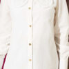 Lace Baby Collar Poplin Shirt Ecru - Afbeelding 4