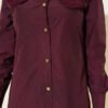 Lace Baby Collar Poplin Shirt Plum - Imagen 4