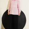 Lace Baby Collar Poplin Shirt Pink - Imagen 2
