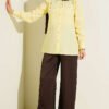 Lace Baby Collar Poplin Shirt Yellow – Image 2