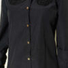 Lace Baby Collar Poplin Shirt Black – Image 4
