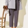 Slim Fit Waistband Trousers with Side Pockets