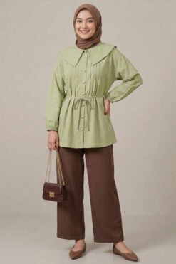 Vue alternative de Nautical Collar Ribbed Tunic