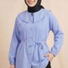 Nautical Collar Ribbed Tunic Blue