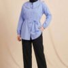 Nautical Collar Ribbed Tunic Blue - Afbeelding 2