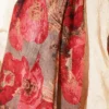 Patterned Aya Series Bamboo Crinkle Shawl Burgundy - Imagen 4