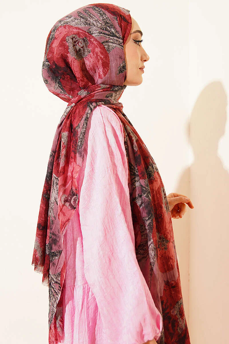 Patterned Aya Series Bamboo Crinkle Shawl - Image 3