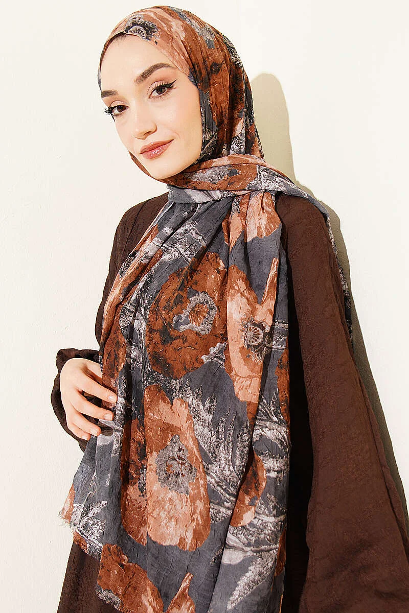 Patterned Aya Series Bamboo Crinkle Shawl – Bild 2