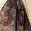 ⁦Patterned Aya Series Bamboo Crinkle Shawl Mink⁩ - الصورة ⁦4⁩
