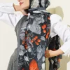Patterned French Silk Scarf