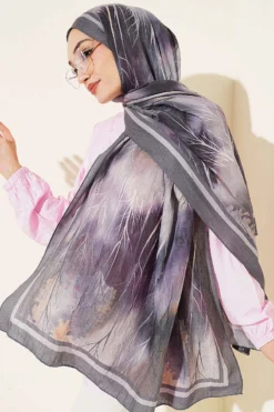 Alternative view of Patterned Liva Modal Crepe Shawl