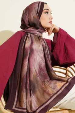 Alternative view of Patterned Liva Modal Crepe Shawl