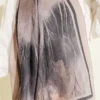 Patterned Liva Modal Crepe Shawl Beige – Image 4
