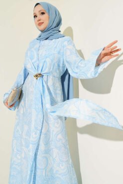 Vista alternativa di Dress with Tied Front Detail Blue