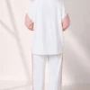 High Neck Zippered Two-Piece Set Salmon - immagine 4