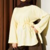 Double Sleeve Tie Tunic Yellow