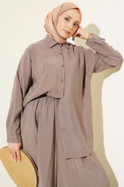 Vue alternative de Low Shoulder Modal Two-Piece Set Mink