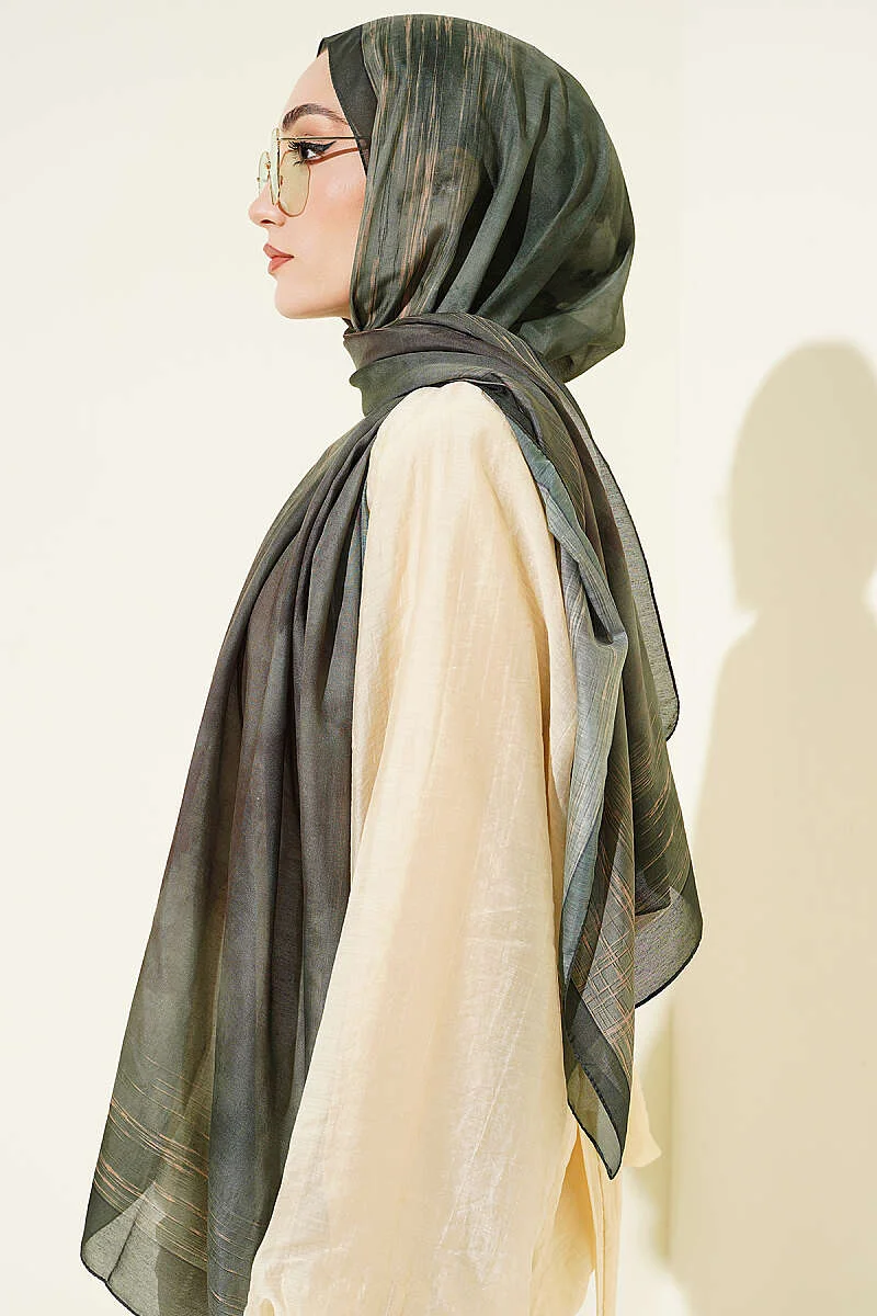 Marble Pattern Shawl Emerald – Image 3