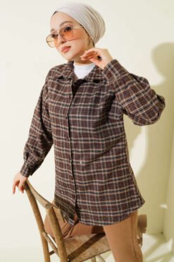 Plaid Stone-Embellished Shirt