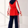 Striped Detail Sports Two-Piece Set Orange – Bild 4