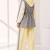 Striped Detail Sports Two-Piece Set Yellow - Afbeelding 3