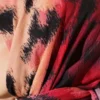 Striped Patterned Bamboo Scarf Burgundy - immagine 4