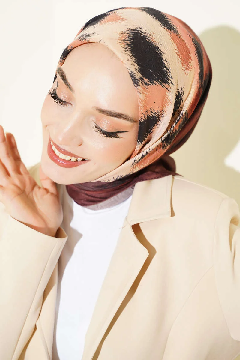 Striped Patterned Bamboo Scarf