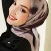 Striped Patterned Bamboo Scarf Beige - Afbeelding 2