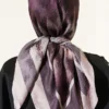 Striped Patterned Bamboo Scarf Beige - Afbeelding 3