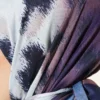 Striped Patterned Bamboo Scarf Navy Blue - الصورة 4