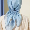 Striped Patterned Scarf Baby Blue - Afbeelding 3