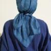 ⁦Striped Patterned Scarf Indigo⁩ - الصورة ⁦3⁩