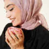 Striped Patterned Scarf Powder Pink - Afbeelding 2