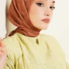 Striped Patterned Scarf Tan - Afbeelding 2