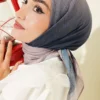 Striped Bamboo Crinkle Scarf Beige - Imagen 2