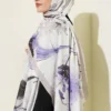 Brushed Bamboo Crinkle Shawl Beige - Image 3