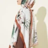 Brushed Bamboo Crinkle Shawl Brown - immagine 3