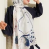 Brushed Bamboo Crinkle Shawl Stone