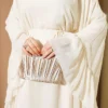 Ruffled Belted Chiffon Dress Cream - immagine 4