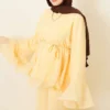 Ruffled Chiffon Tunic Set Yellow - Afbeelding 2