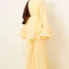 Ruffled Chiffon Tunic Set Yellow - Afbeelding 3