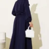 Zipper Pocket Covered Skirt Twin Set Navy Blue - Afbeelding 3