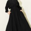 Metal Buttoned Belted Two-Piece Set Black - Afbeelding 5
