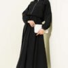 Zippered Jacket with Skirt Parachute Set Black
