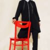 Hooded Oversized Two-Piece Set Black