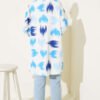 Brush Patterned Cuff Shirt Blue - immagine 3