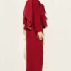 Ruffled Lace Tie-Up Two-Piece Set Burgundy – Image 3
