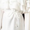 Ruffled Tie Waist Tunic Ecru - immagine 4